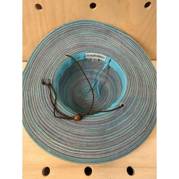 SunGrubbies Rachel UPF 50 Sun Hat Removable Chinstrap Purple Blue $59 Medium - Picture 8 of 11